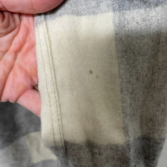 Fjallraven Gray White Plaid Check Canada Wool Flannel Shirt - Picture 6 of 11